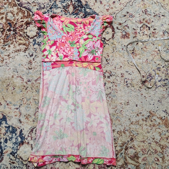 Lilly Pulitzer Cherry Dress Azalea Pink Mini Mariposa Size Medium - Picture 5 of 16